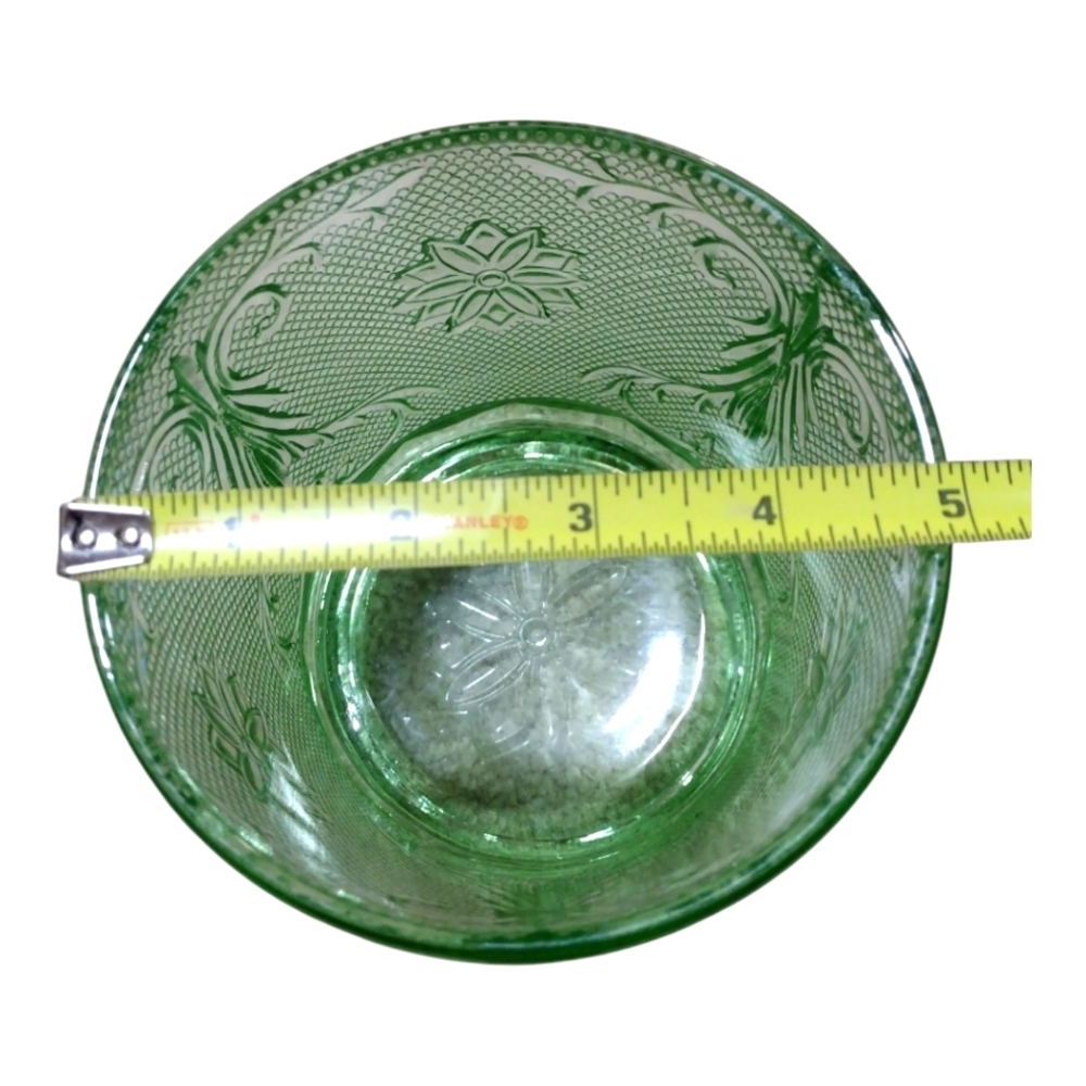 Vintage Tiara Sandwich Chantilly Green Canister By Indiana Glass - Picture 12 of 12